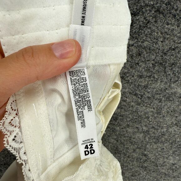 Torrid Bralette Bra Women 42DD White Push Up Underwired Opaque Floral Lace - Picture 4 of 5